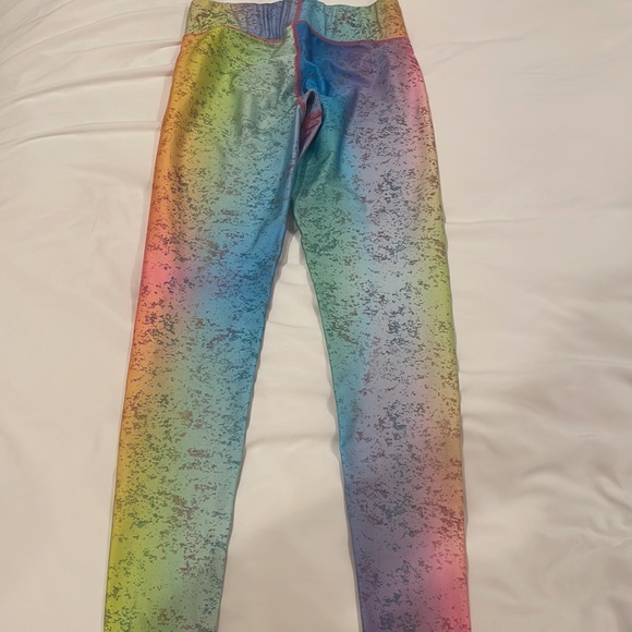 TEREZ Balayage Foil Print Metallic Shimmer Leggings and Top BRA Tank Set Multi - Picture 7 of 7